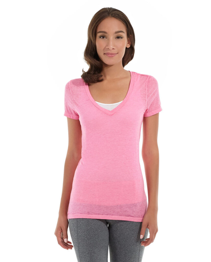 Karissa V-Neck Tee-XS-Red